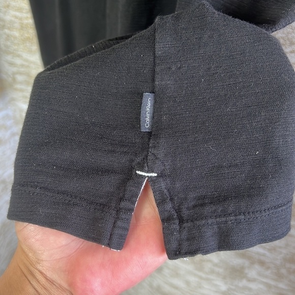 Calvin Klein Black/White Slim Fit Short Sleeve Polo Shirt Size L - Picture 6 of 13